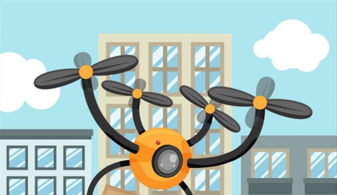 無人機帶物流行業飛向未來（無線充電）