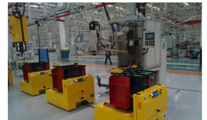 AIV室內自主導航車在生產線物料供應中的應用（二）（無線充電）